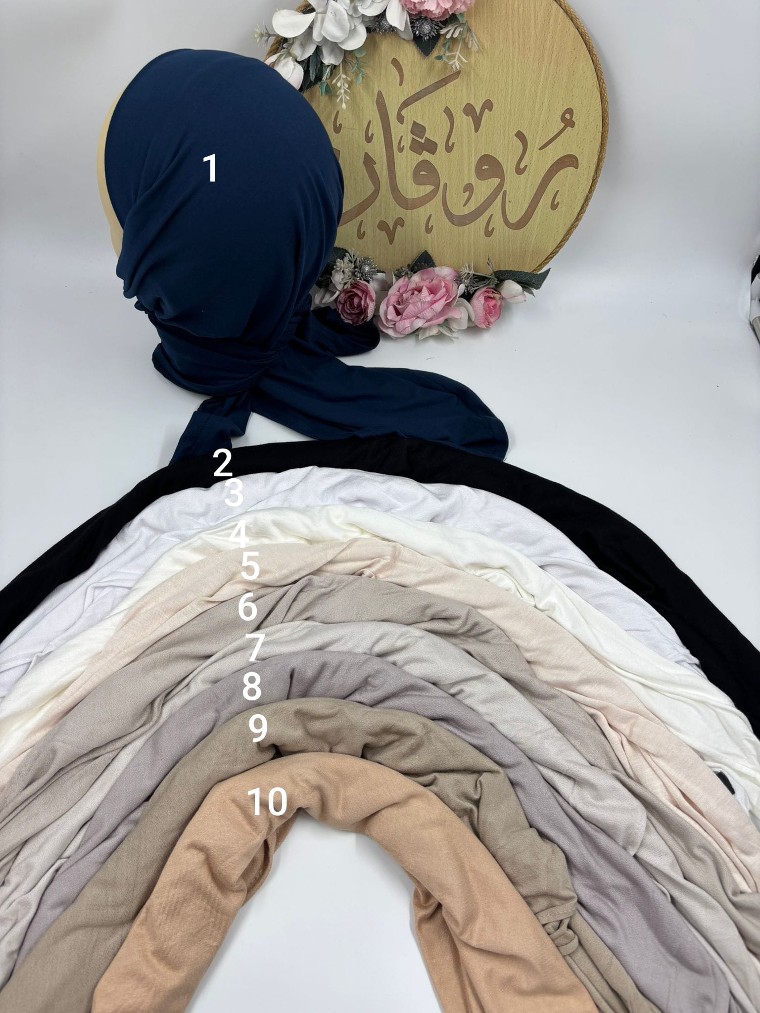 شال مثلث قطن سادة3