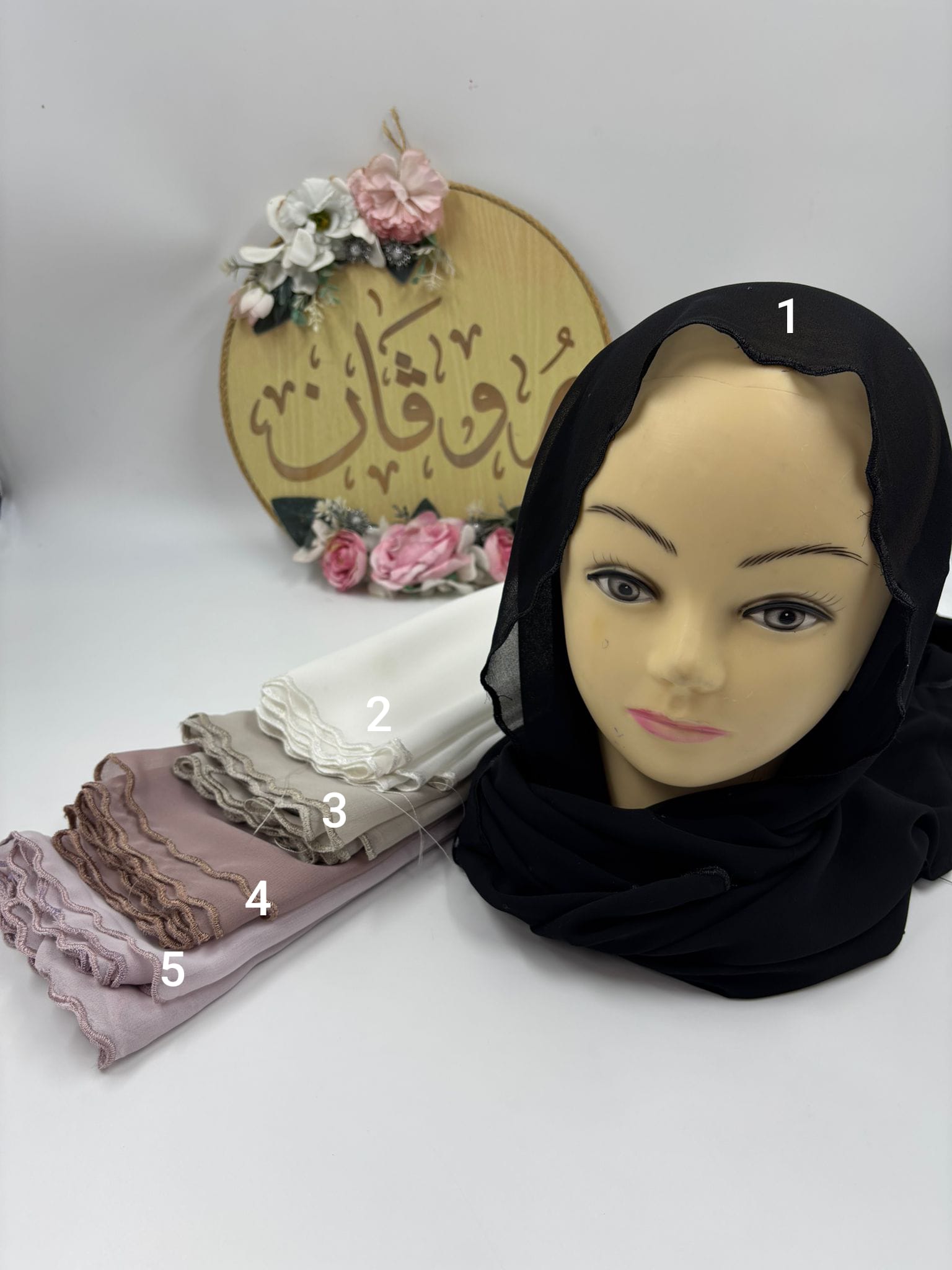 شال شيفون مطرز