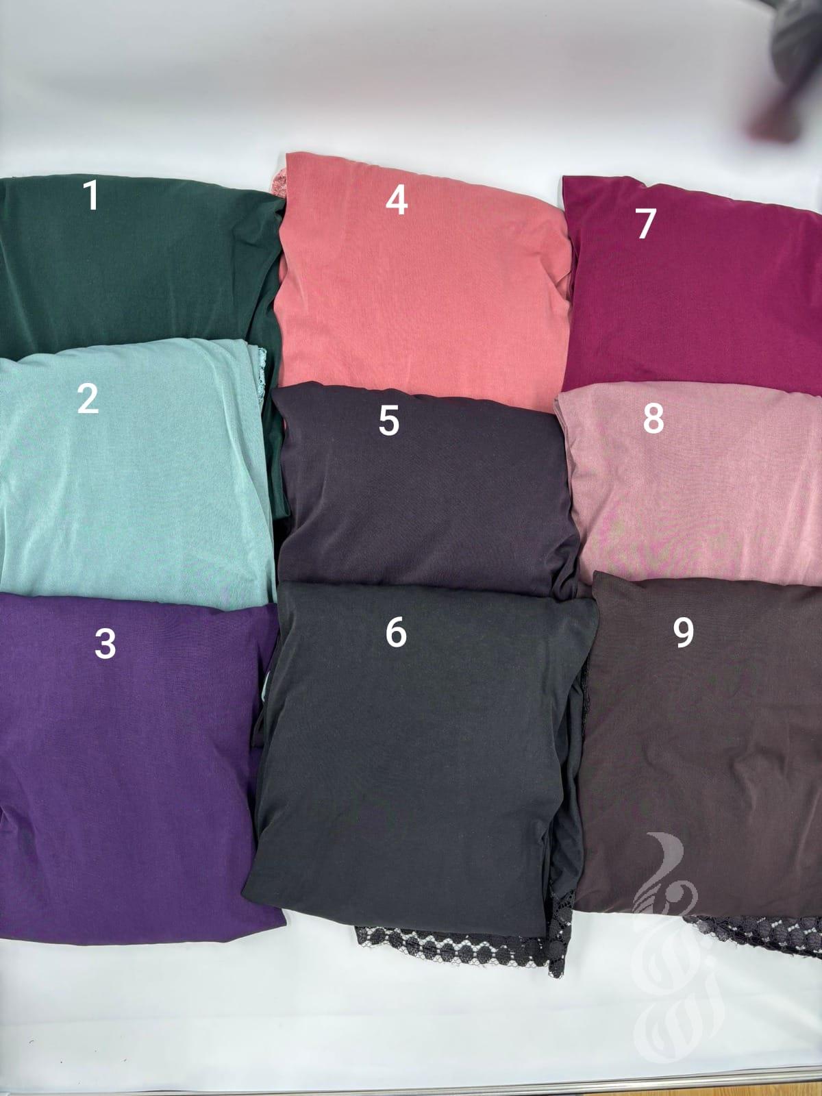 ملابس صلاه قطعتين سادة دنتيل