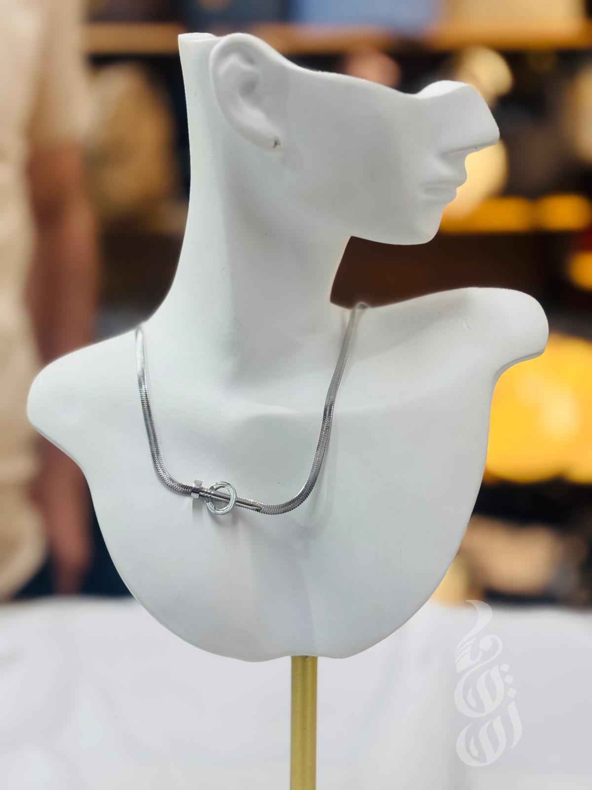 عقد دمج  الحيه والمسمار ستانلس ستيل 12